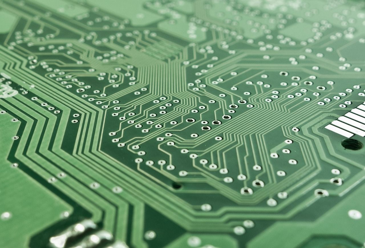Circuit électronique évoquant l'intelligence artificielle
