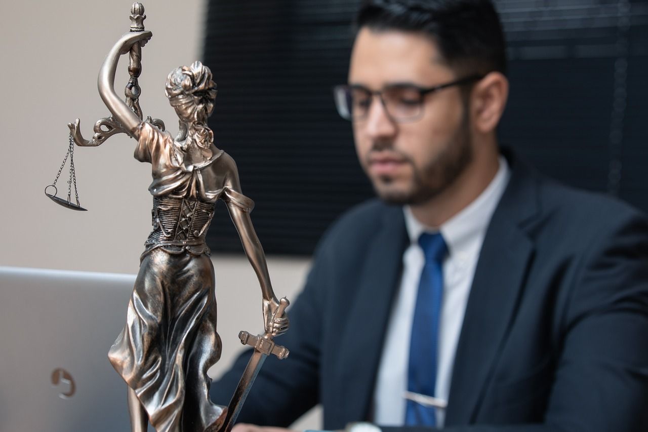 Bibliothèque juridique d'un cabinet d'avocat